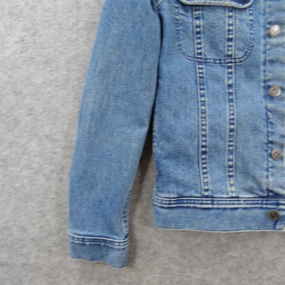 APC Jacket Womens Small Blue Denim Trucker Button Up Stretch Button Up - Picture 5 of 12